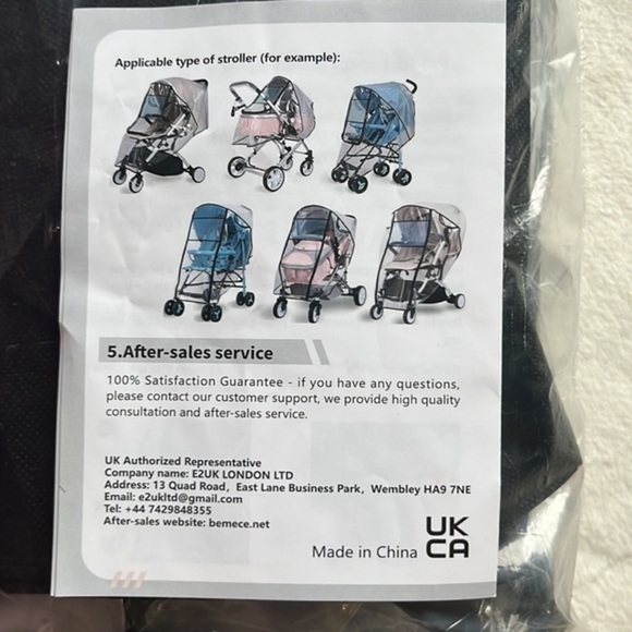 Protect Your Little One in Style:Introducing the bemece Baby Stroller Rain Cover - Picture 3 of 3